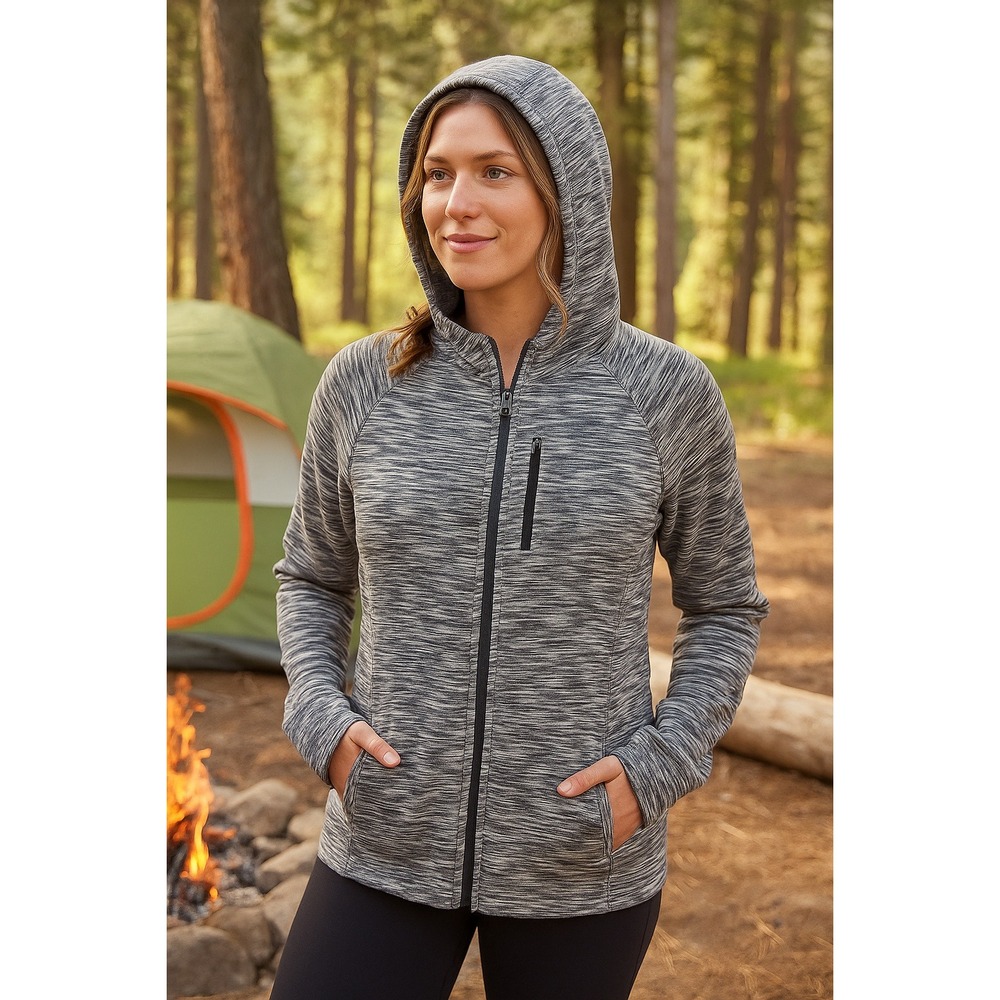 All in Motion Zip Up Hoodie Jacket Women's XL Activewear Athleisure Cozy‎ Lounge